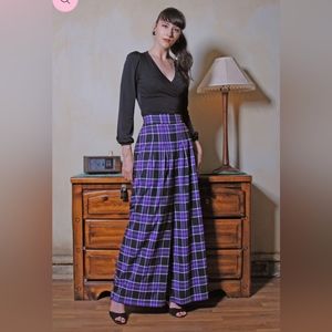 SOLD XL Purple Plaid Dietrich Pants